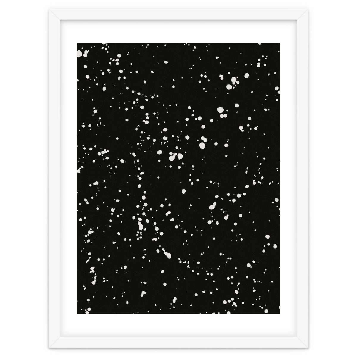 Paint Splatter on Black Background