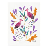 Folk Art Peacocks | Pink (Print Only) thumbnail