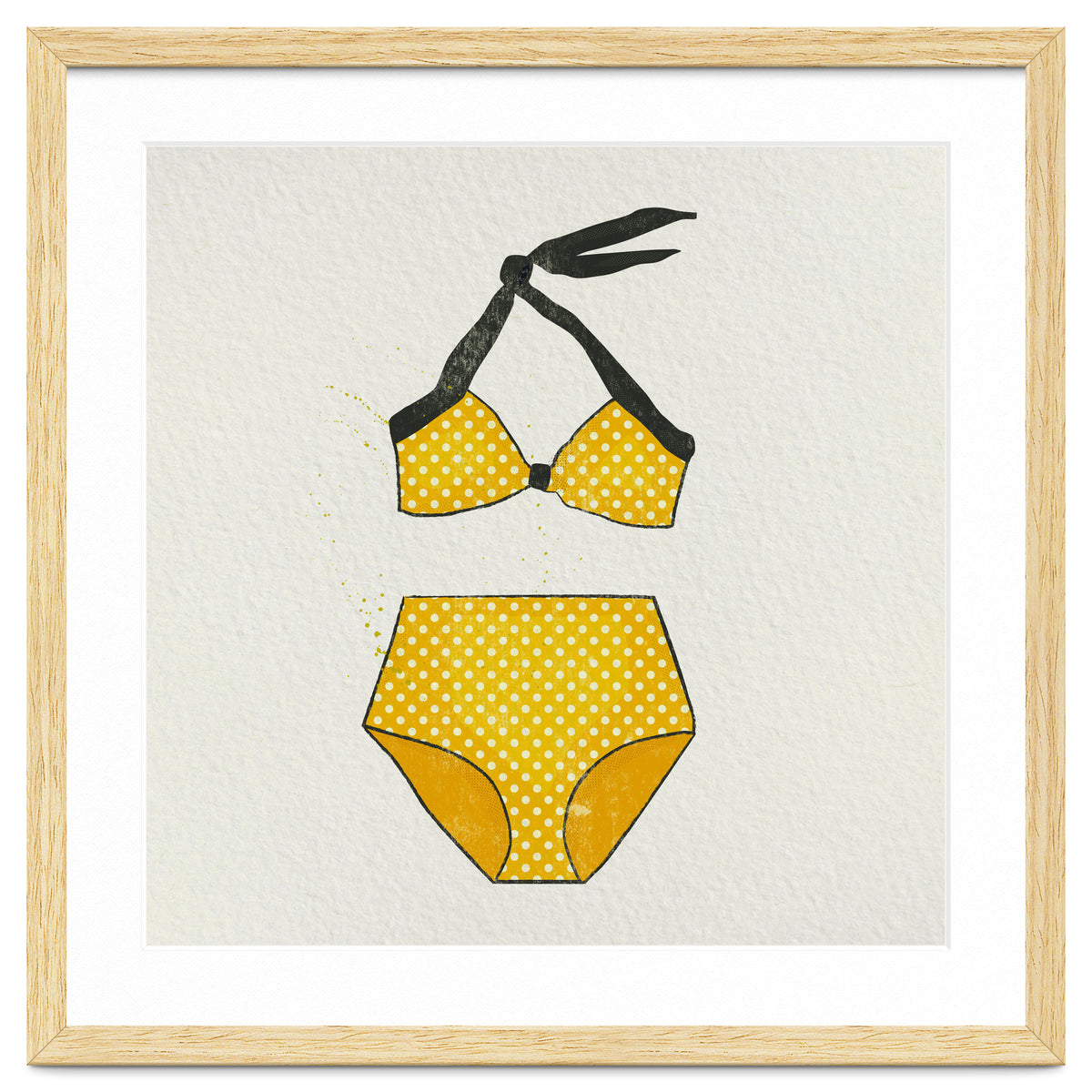 Yellow polka dot bikini