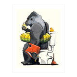 Gorilla on the Toilet, Funny Bathroom Humour (Print Only) thumbnail