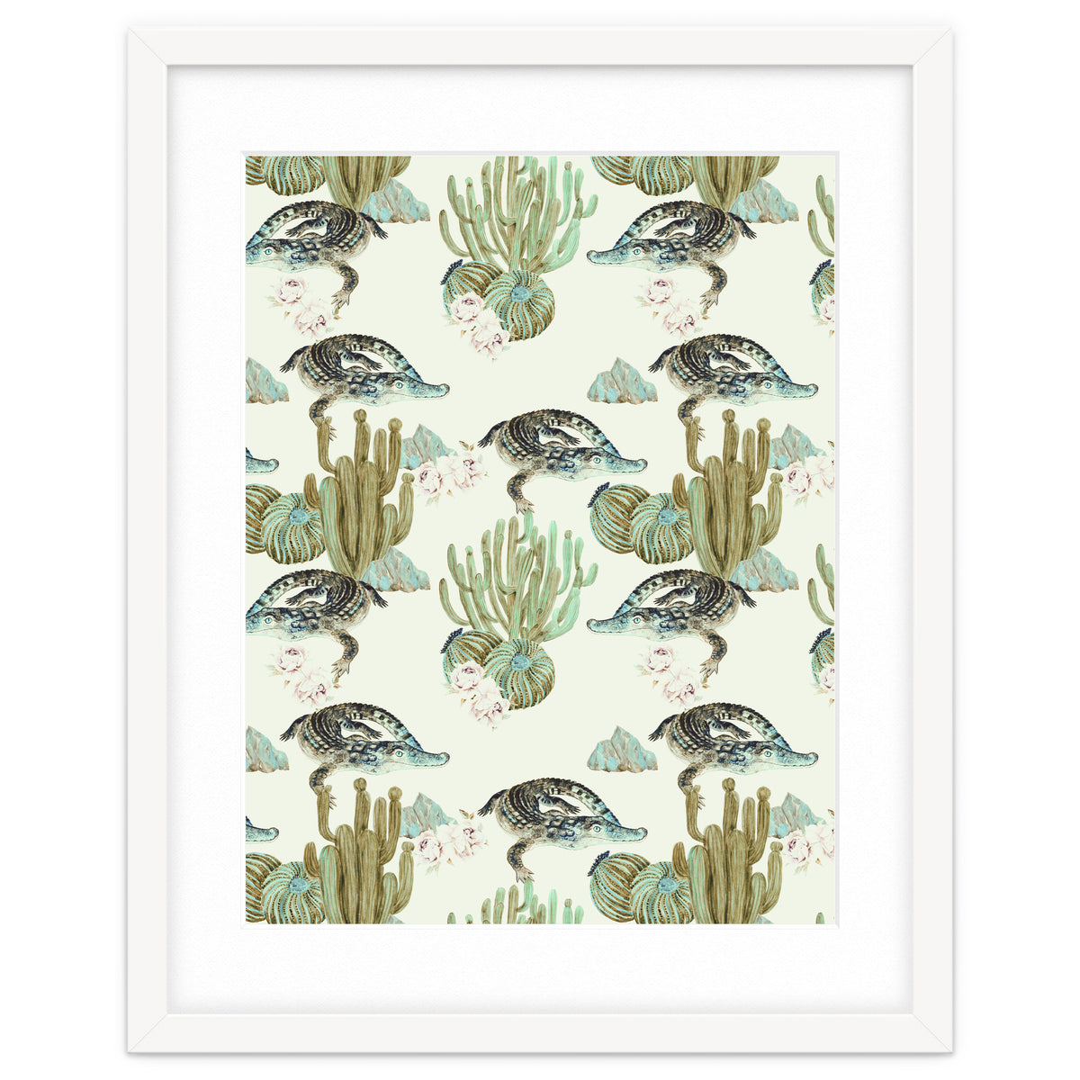 Crocodile pattern on the cactus