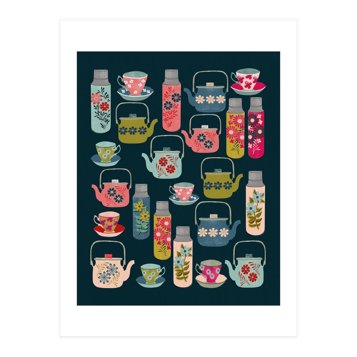 Vintage Thermos and Teapots (Print Only)