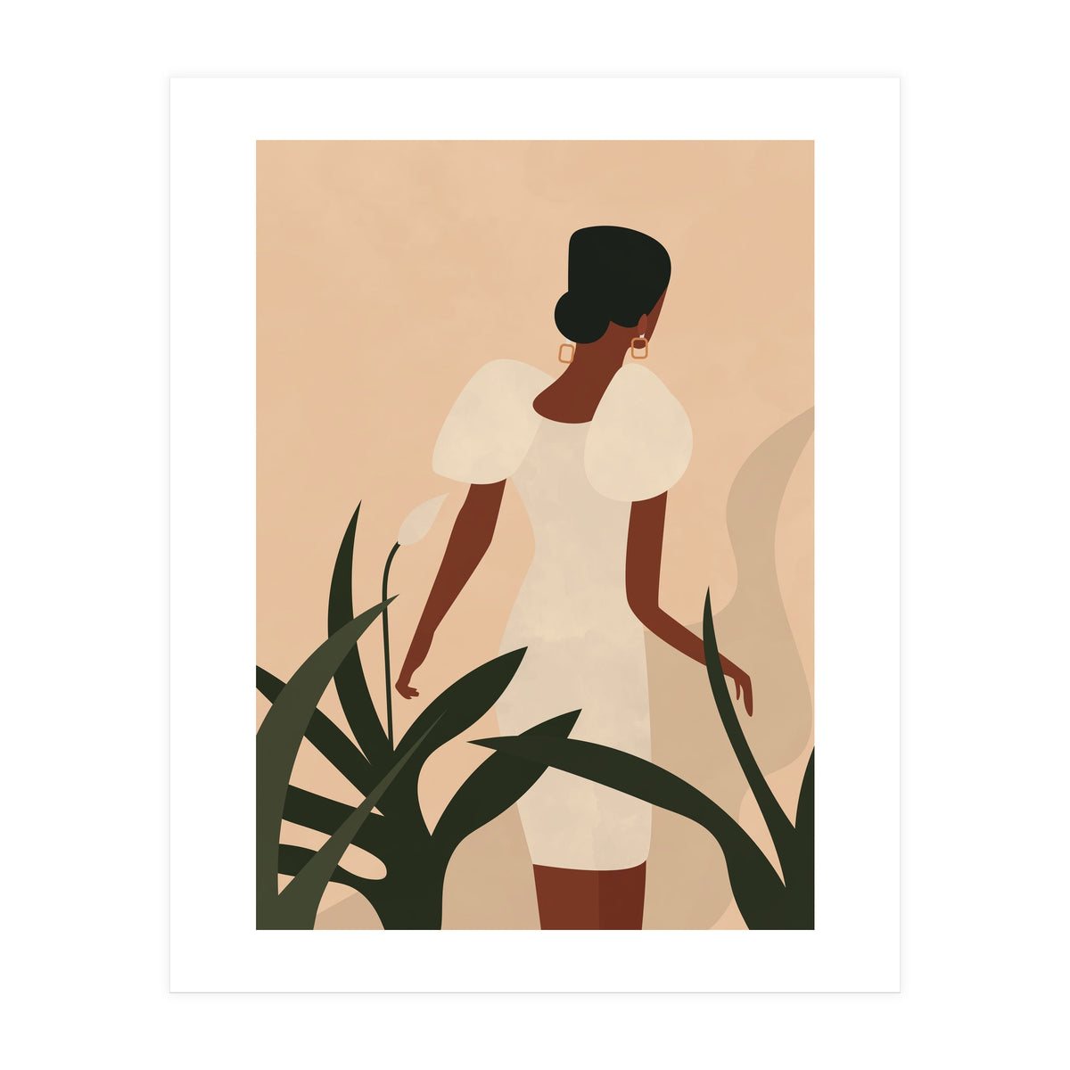 Woman Boho Minimalist Illustration (Print Only)