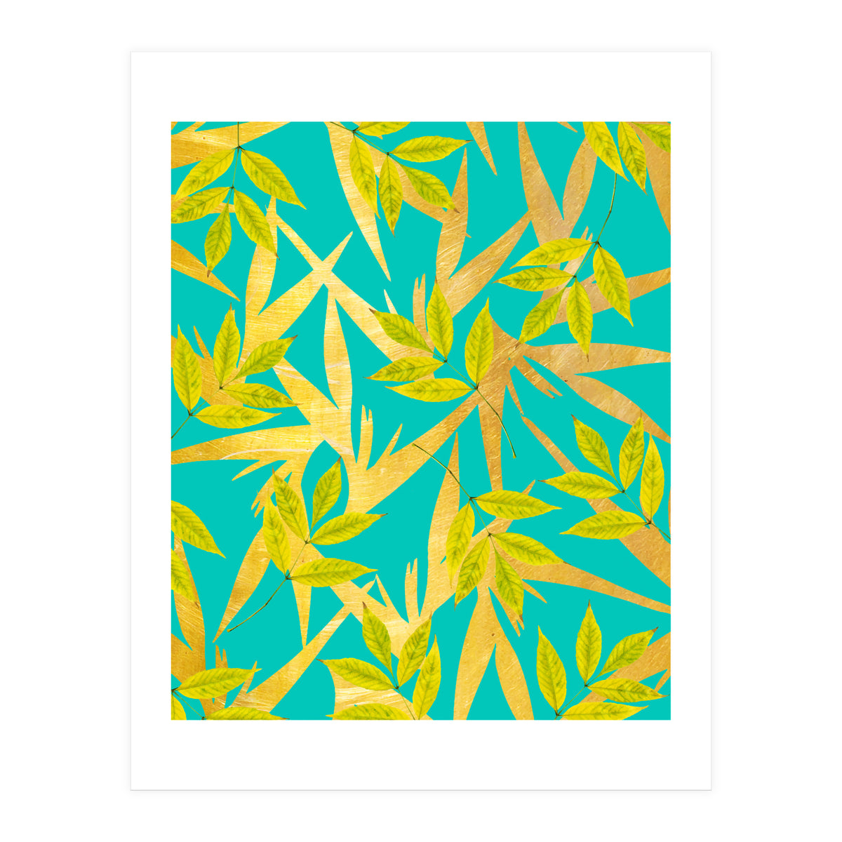 Gold & Teal Florals (Print Only)