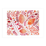 Watercolor branches and leaves - autumn palette (Print Only) thumbnail