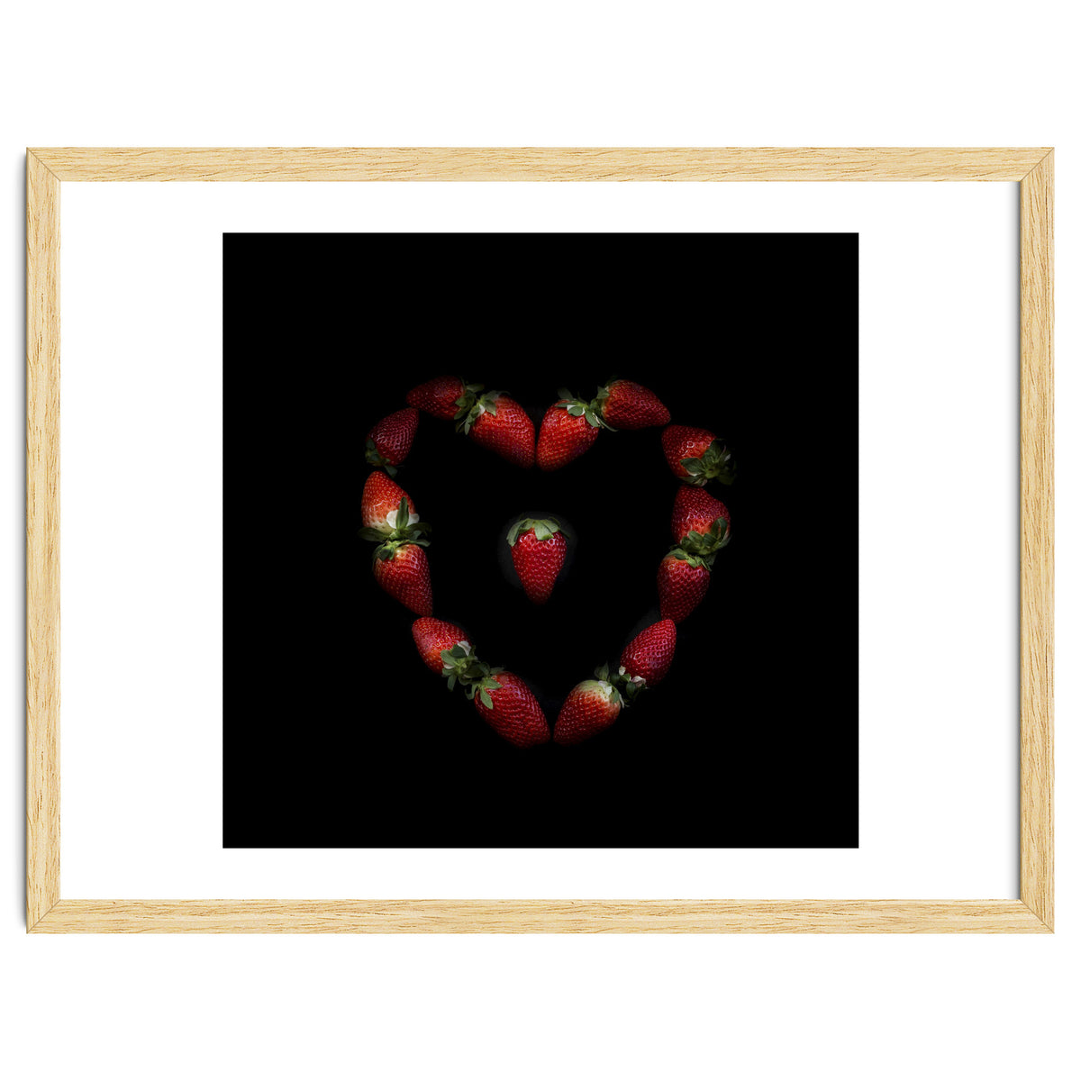 Heart of strawberries