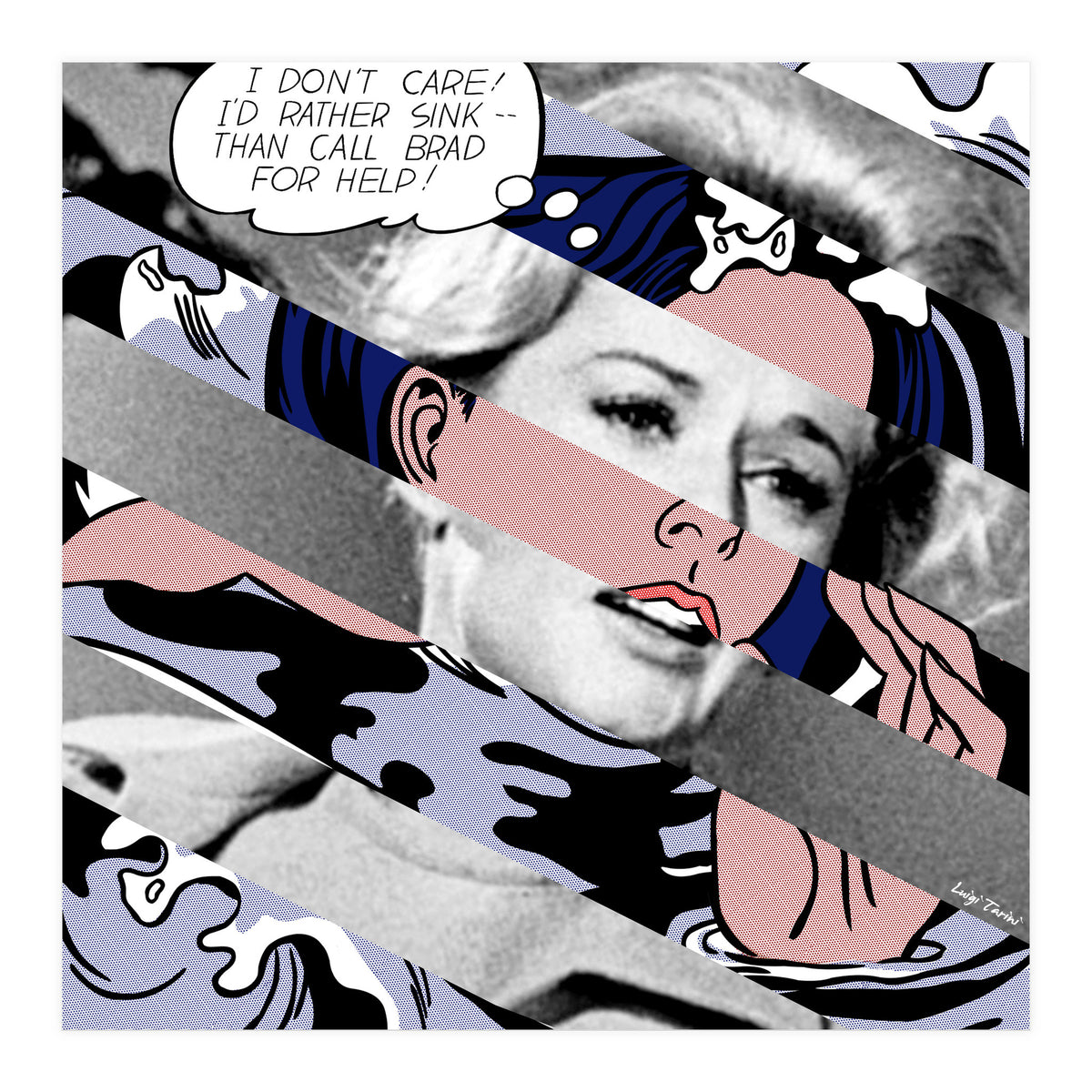 Lichtenstein's Drowning Girl & Tippi Hedren In Birds Big (Print Only)