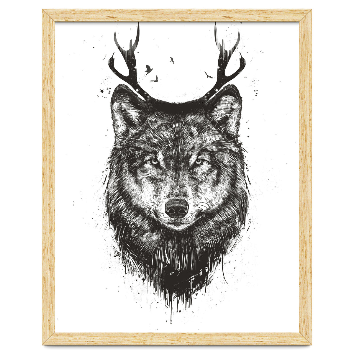 Deer Wolf Bw