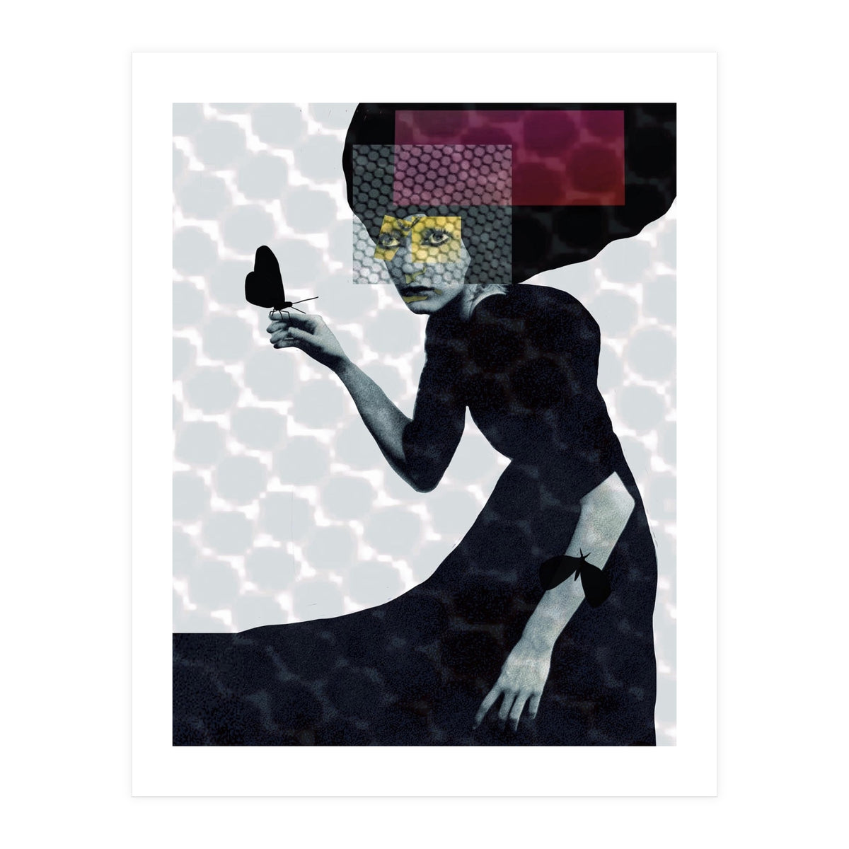 Girl and butterflies  (Print Only)