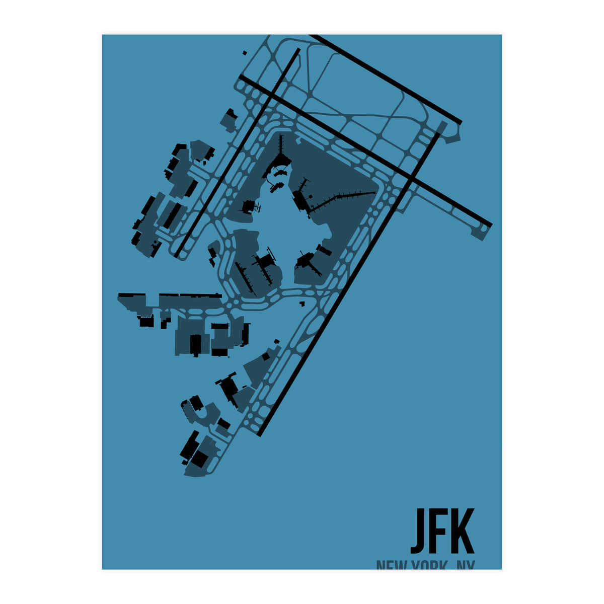 New York JFK Airport Layout (Print Only)
