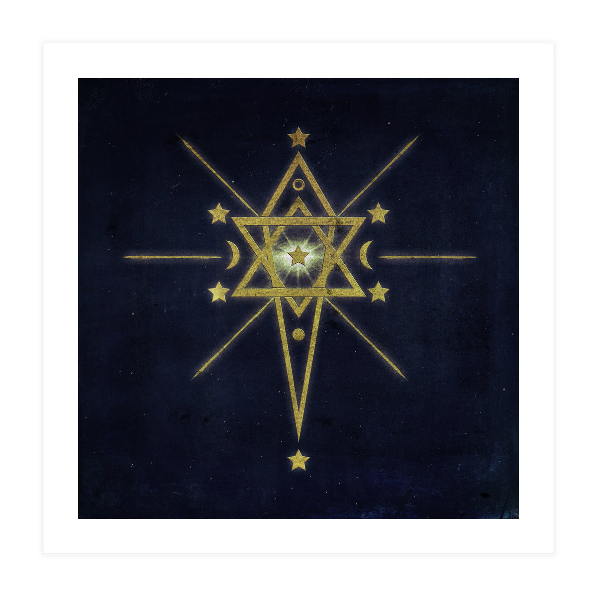 Pentagram moon  (Print Only)