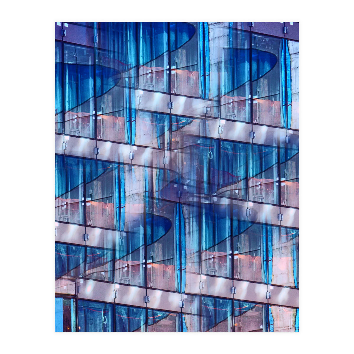Blue Skyscraper Abstract (Print Only)