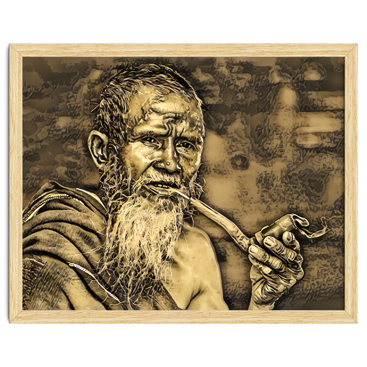 Old Man with Pipe