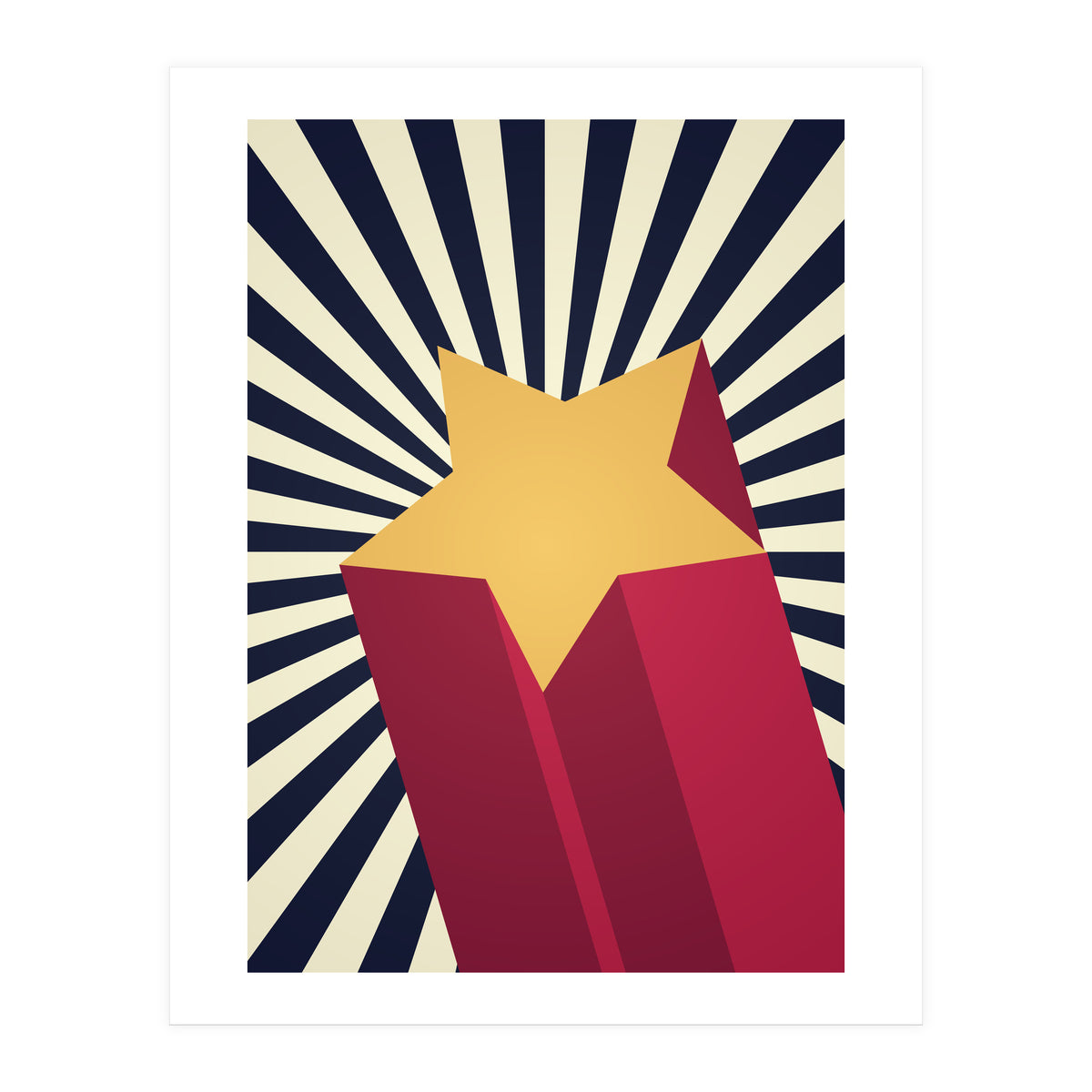 Mid Century 3d Star (Print Only)