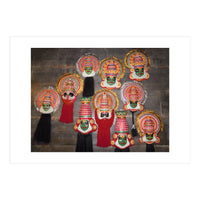Mask On The Wall - Kathakali Face (Print Only)