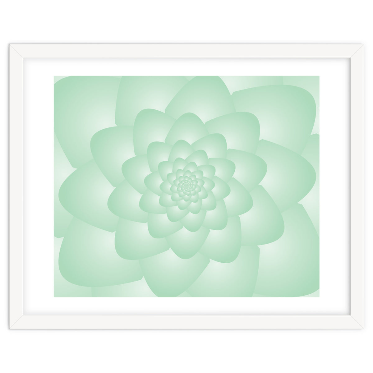 Pastel Colors Flower Pattern Set Green