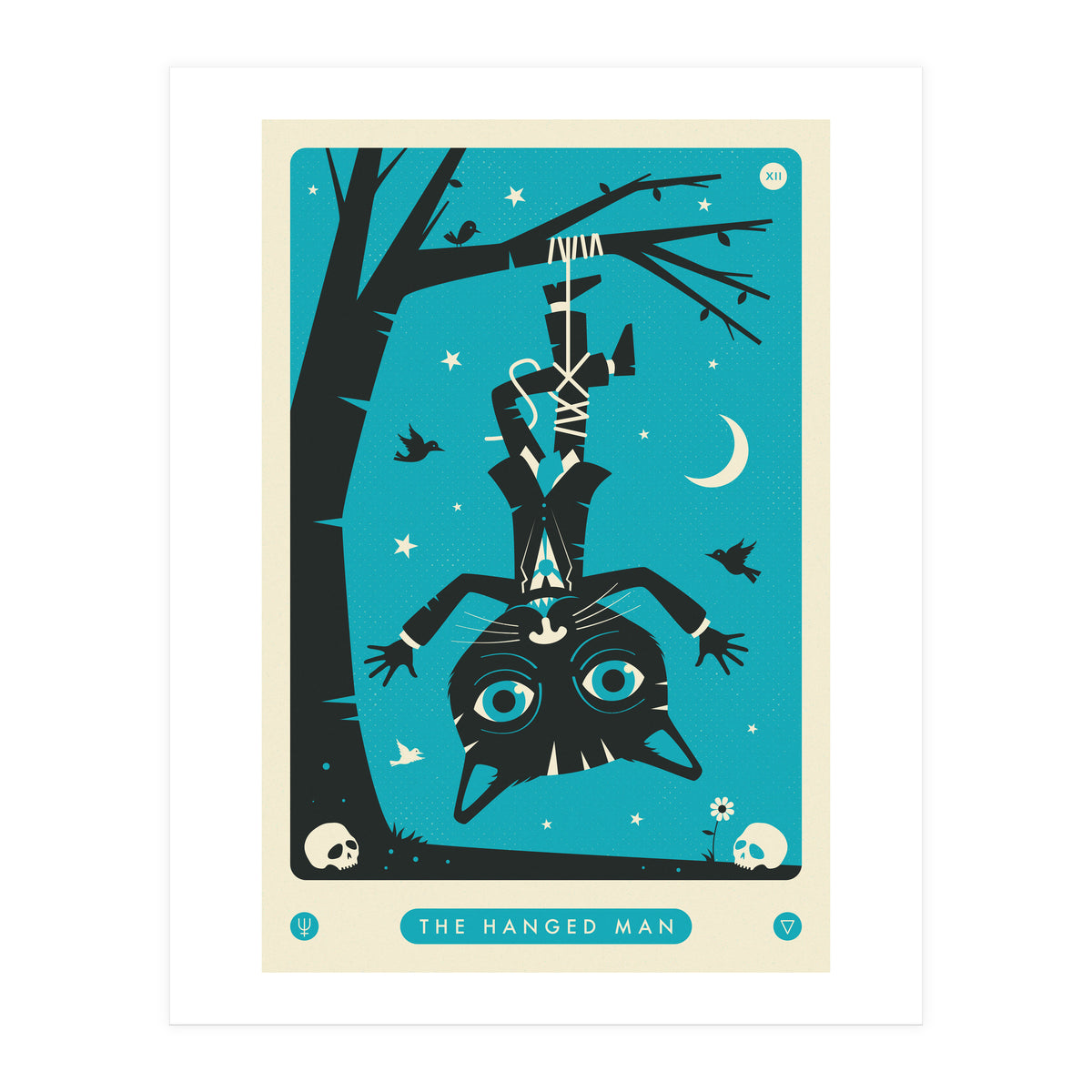 TAROT CARD CAT: THE HANGED MAN (Print Only)