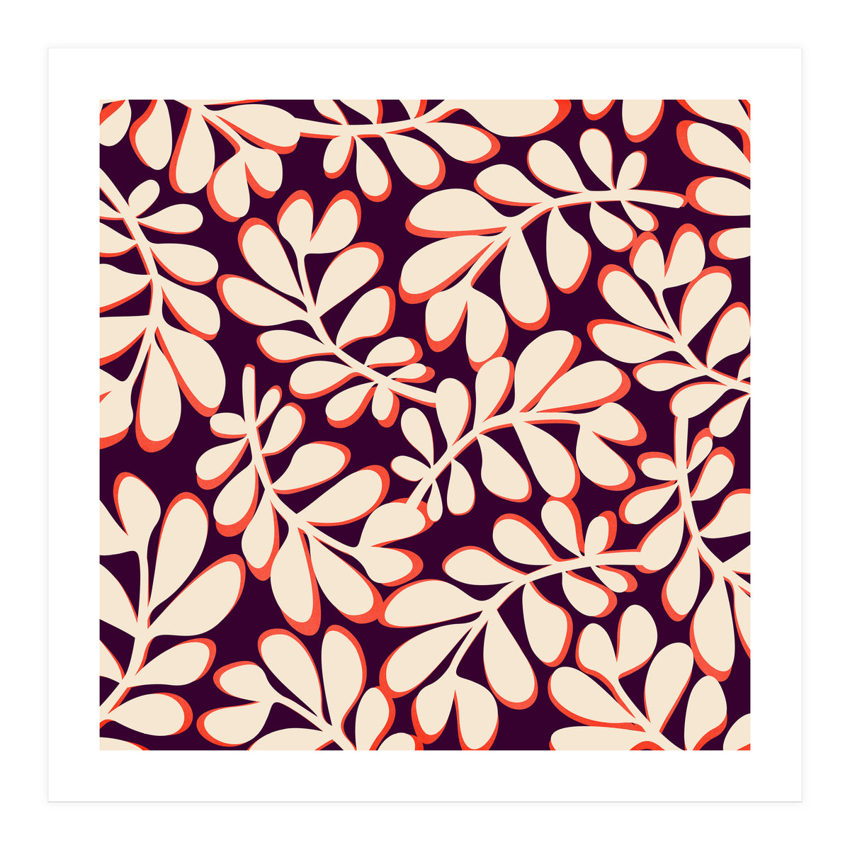 Mid Mod Playful Dark Botanical (Print Only)