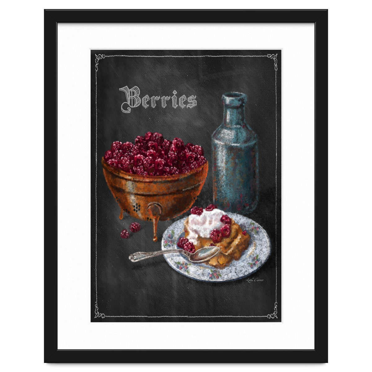 Berries Chalkboard Art