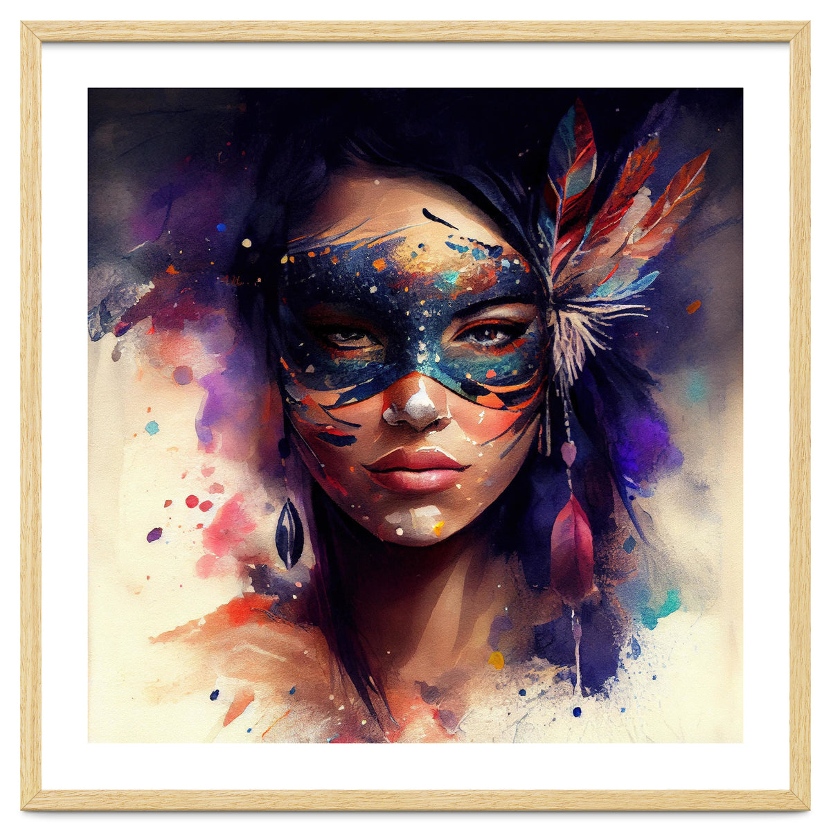 Watercolor Carnival Woman #1