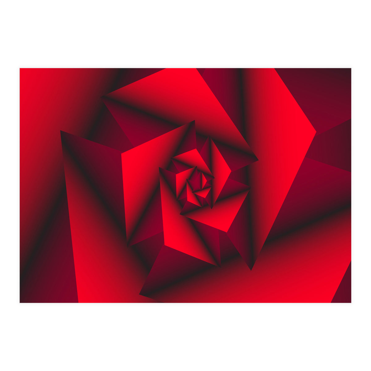 Red Abstract Geometric (Print Only)