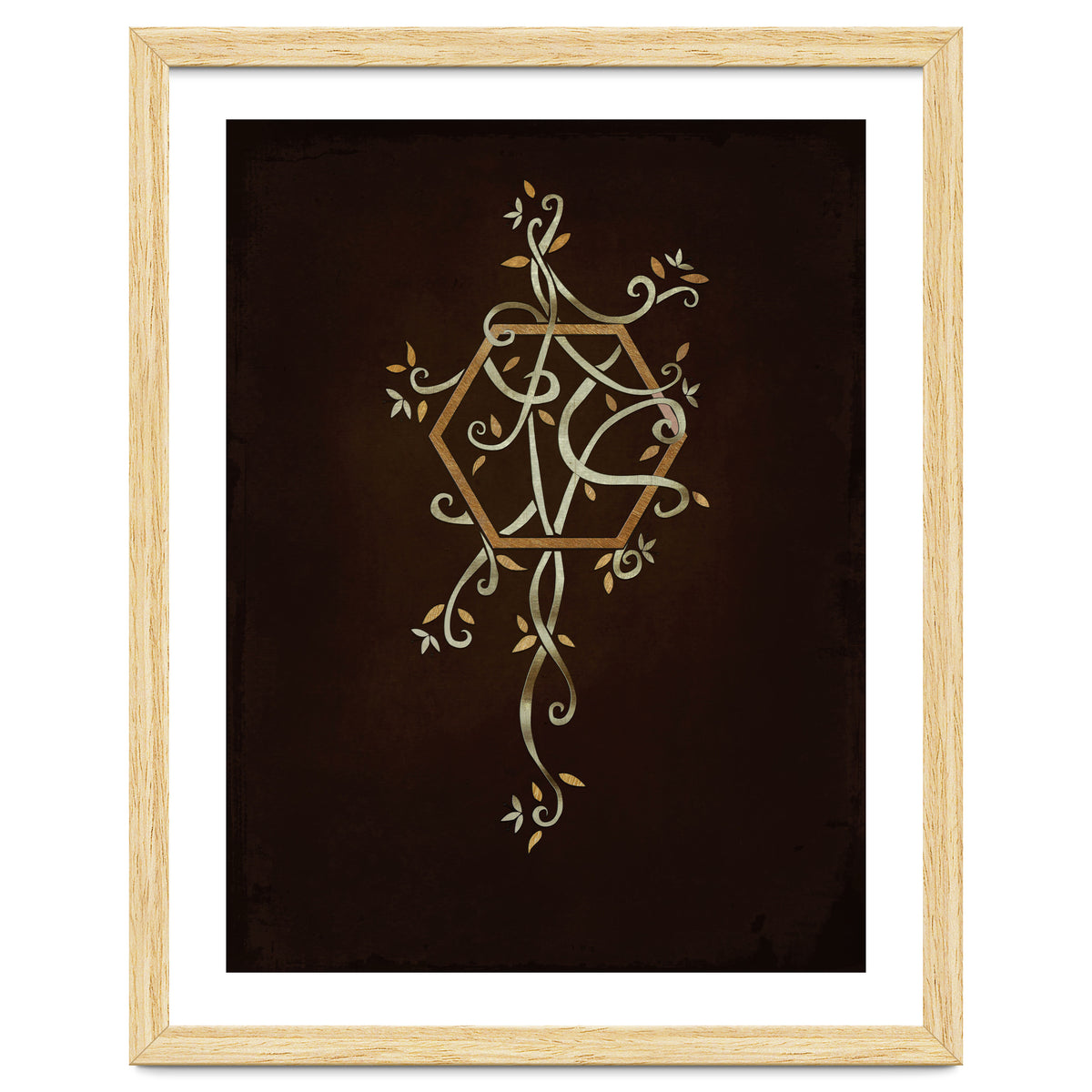 Flowering golden hexagon