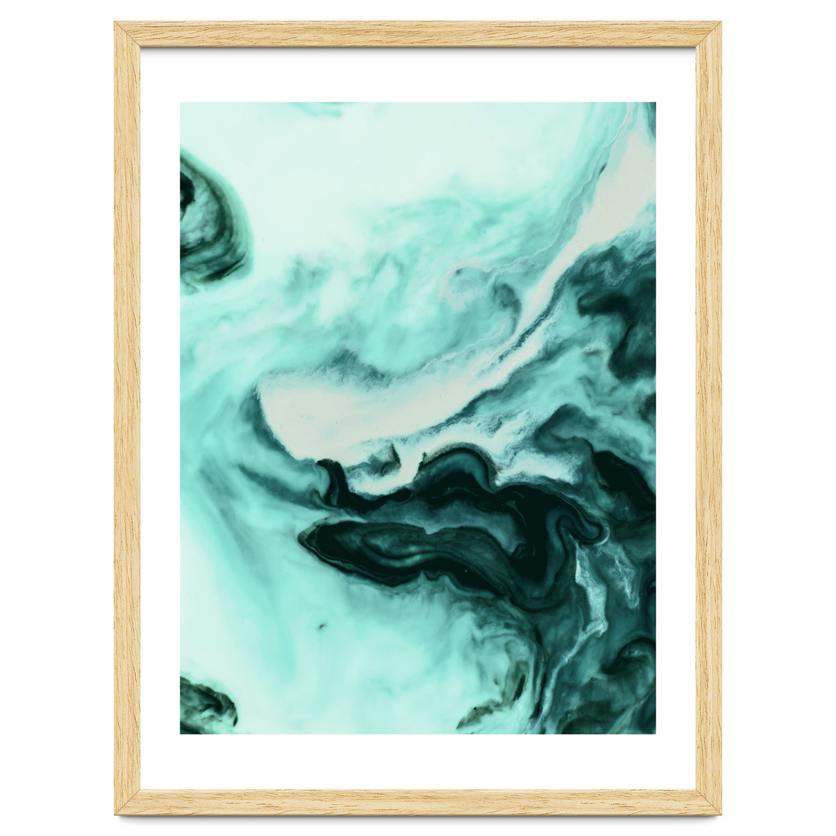 Abstract marbling mint