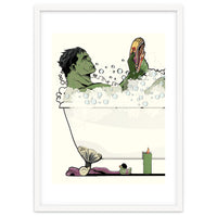 The Incredible Hulk in the Bath, funny Bathroom Humour