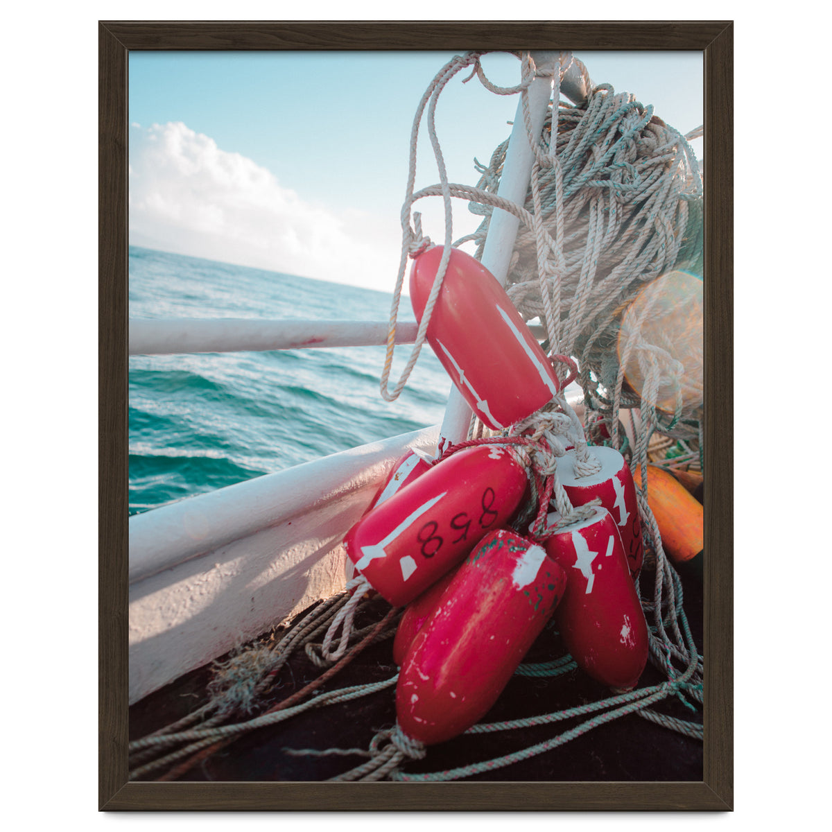 Buoys on a fishing boat