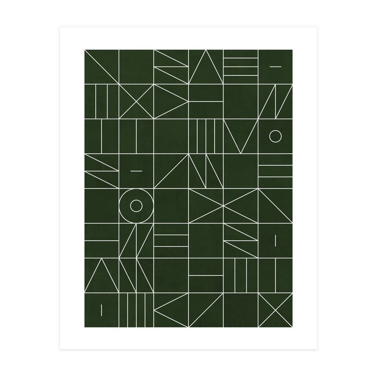 My Favorite Geometric Patterns No.6 - Deep Green (Print Only)
