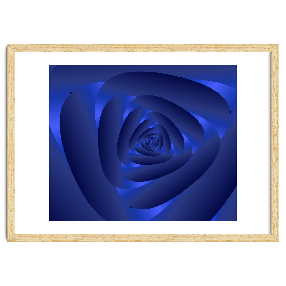 Blue Color Rose Spiral Pattern