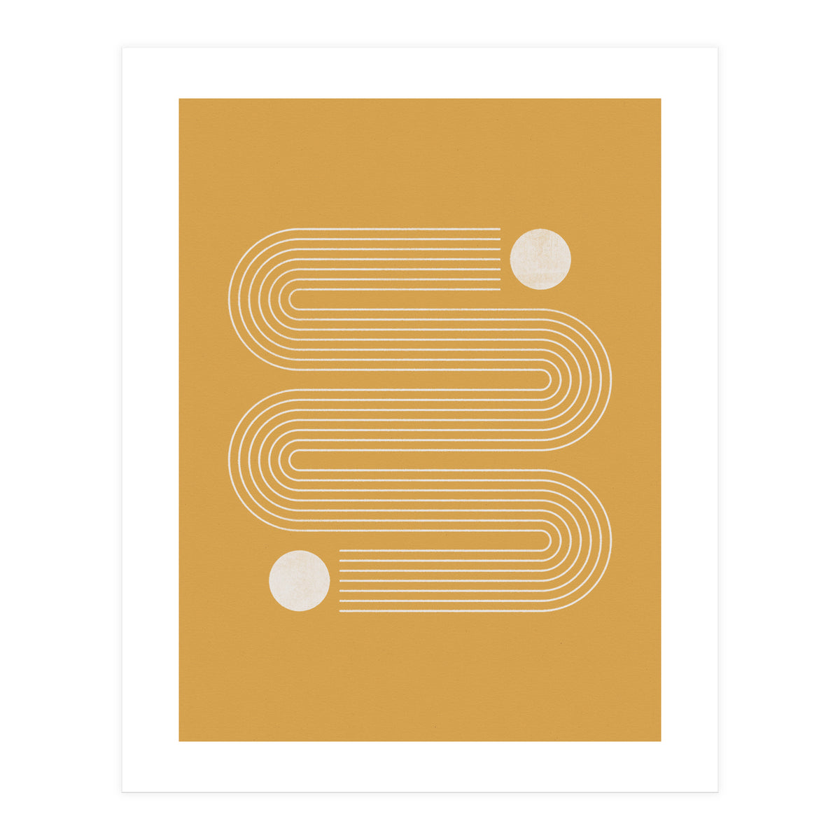 Mid-Century Modern No.20 - Woodblock Print (Print Only)