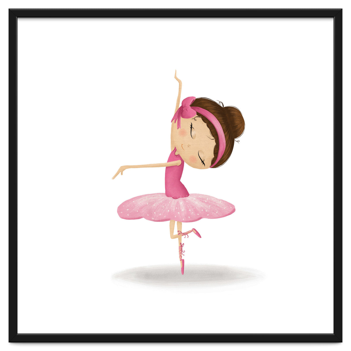 Adorable Twirling Ballerina Nursery Print