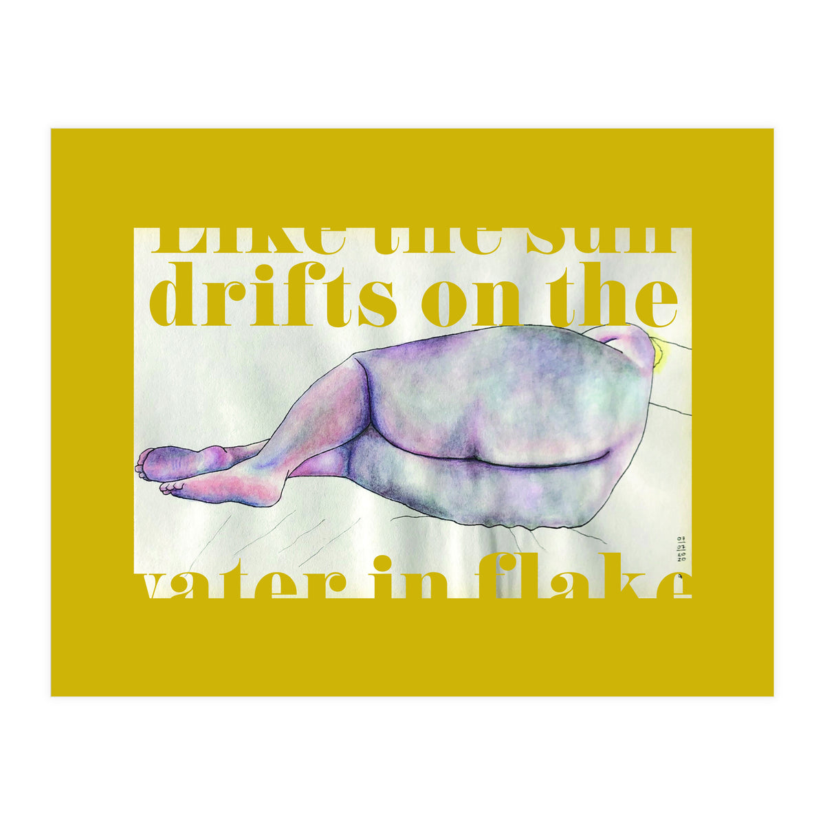 Like The Sun Drifts On The Water In Flakes (Print Only)