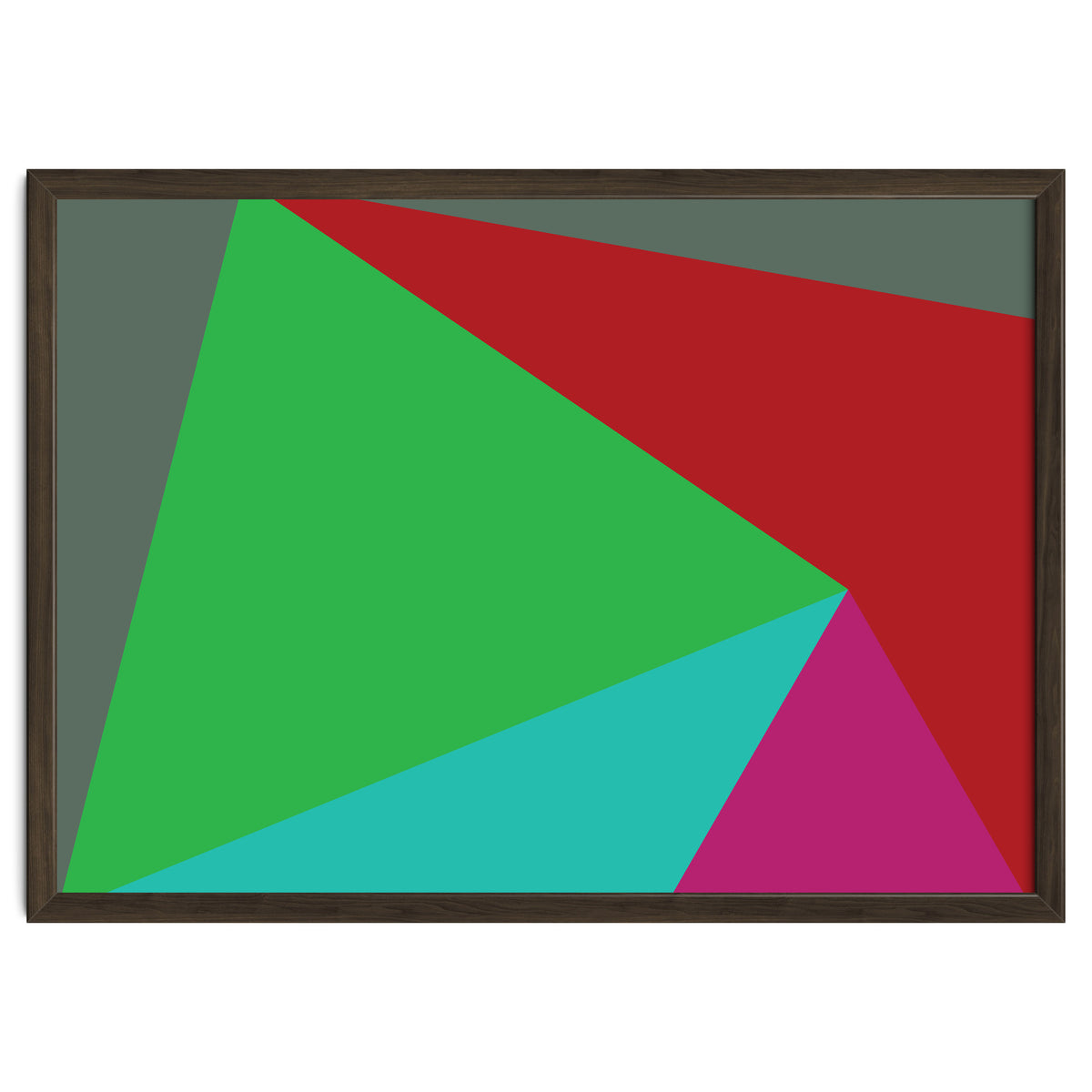 Geometric Shapes No. 19 -  green, magenta & blue
