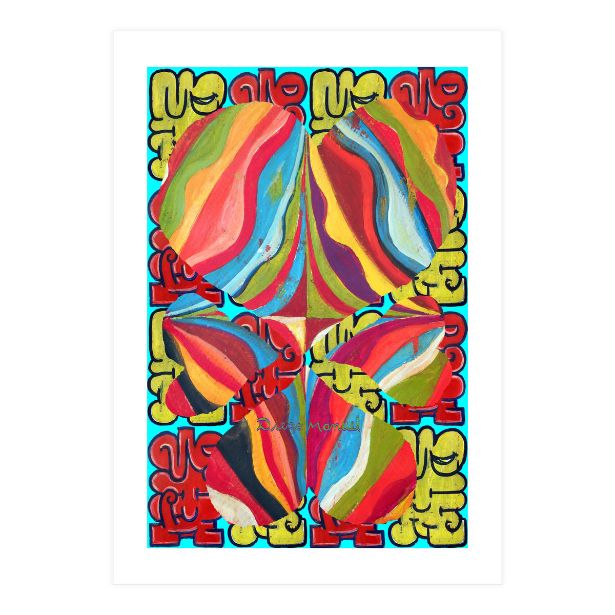 4 Corazones Tapiz 8 (Print Only)