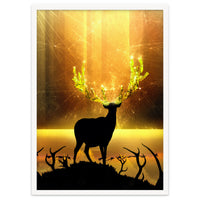 Greenery Deer Golden Sun