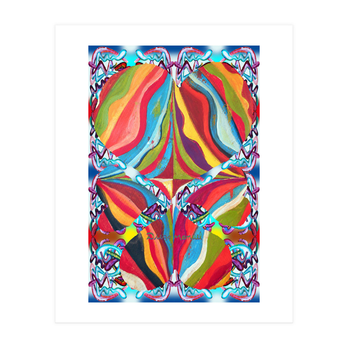 4 Corazones Tapiz 2 (Print Only)