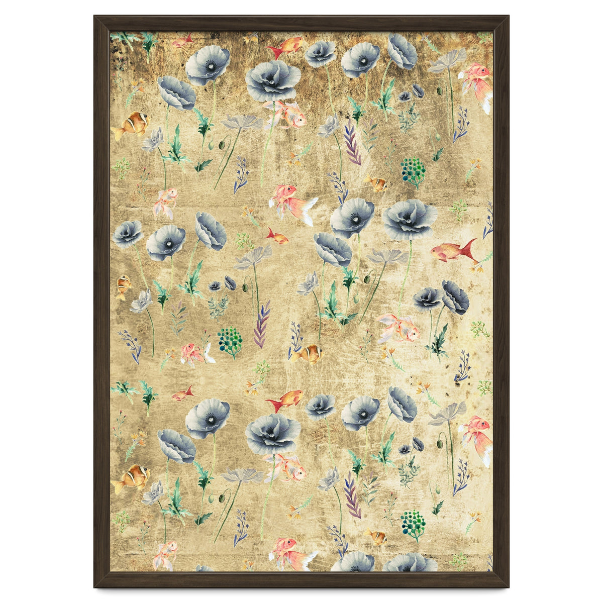 Fishes & Garden #Gold-plated