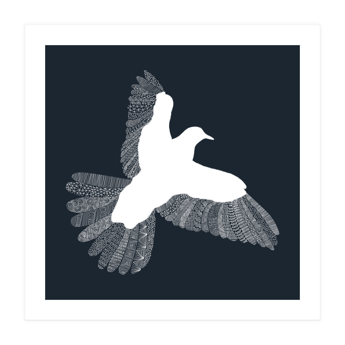 Bird Blue Poster (Print Only)