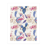 Flamingos, geometric and flowers 02 (Print Only) thumbnail