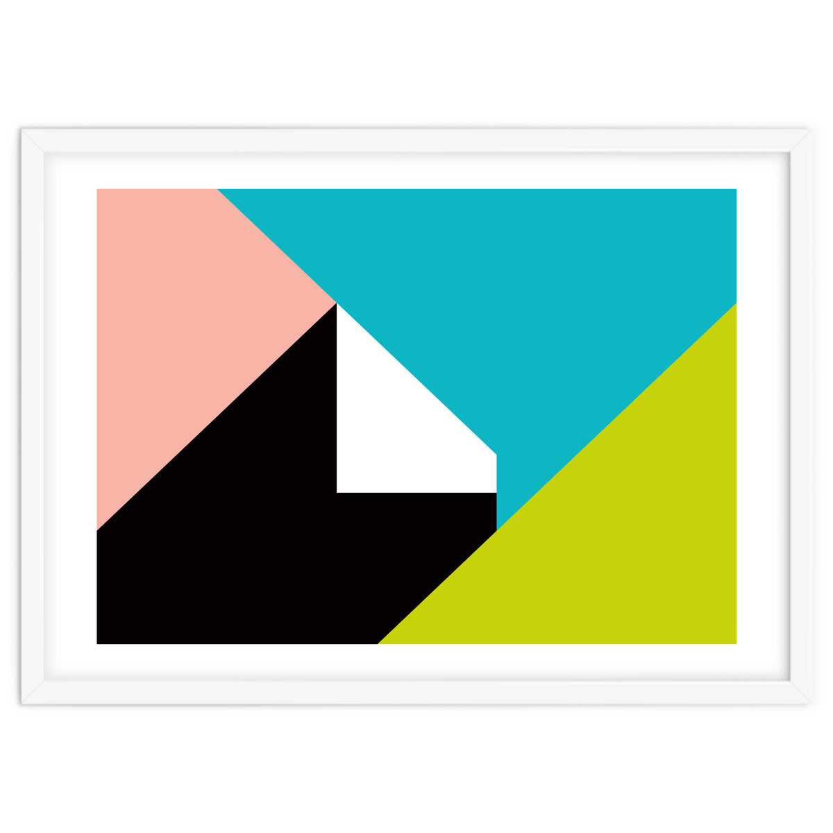 Geometric Shapes No. 266 - pink & lime