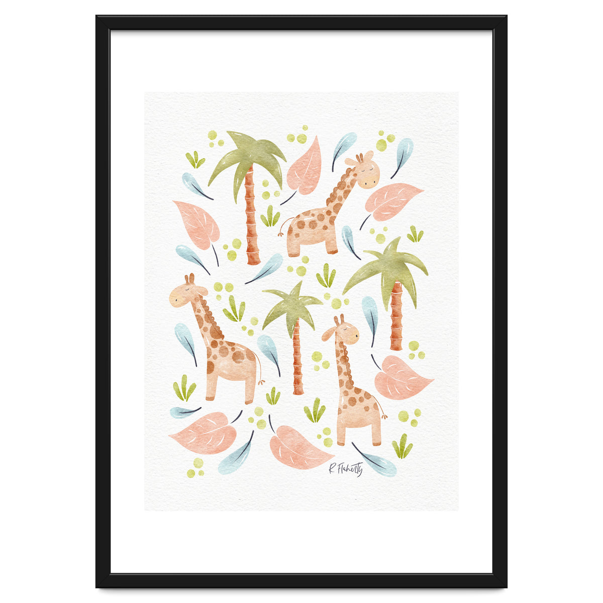 Jungle Giraffes | Pastel