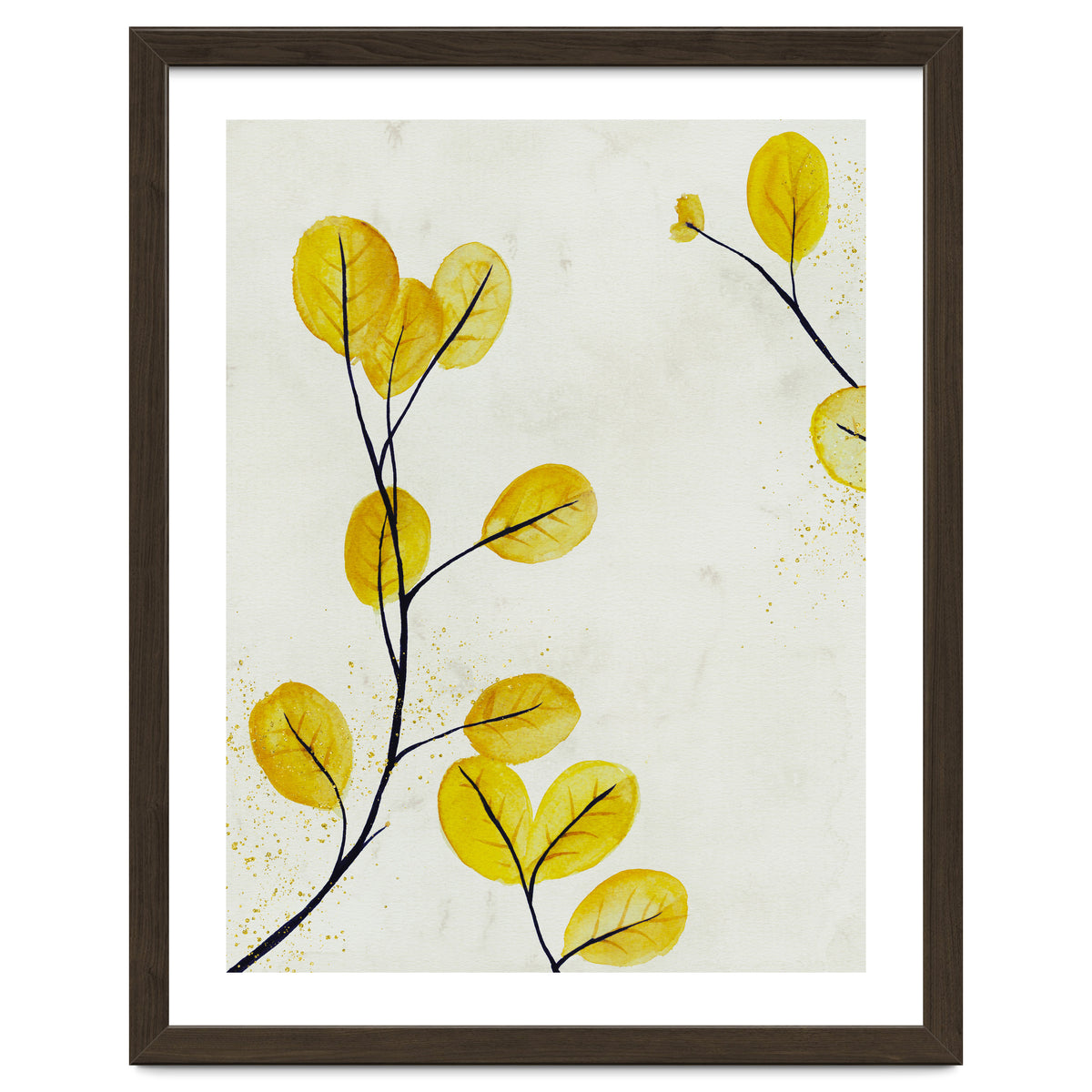 Golden birch leaves