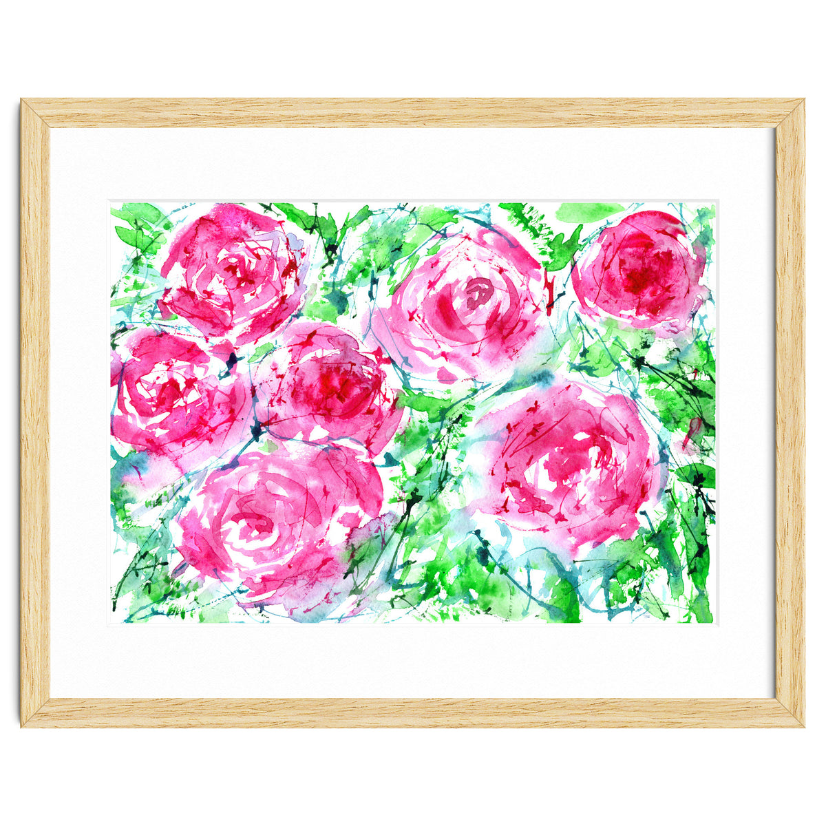 Blooming bouquet || watercolor roses