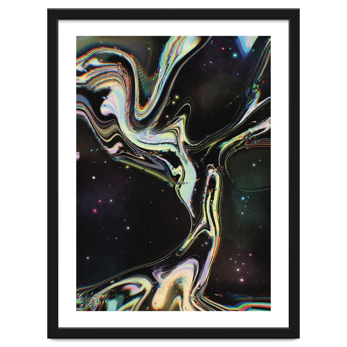 Glitch Black Space Nebula