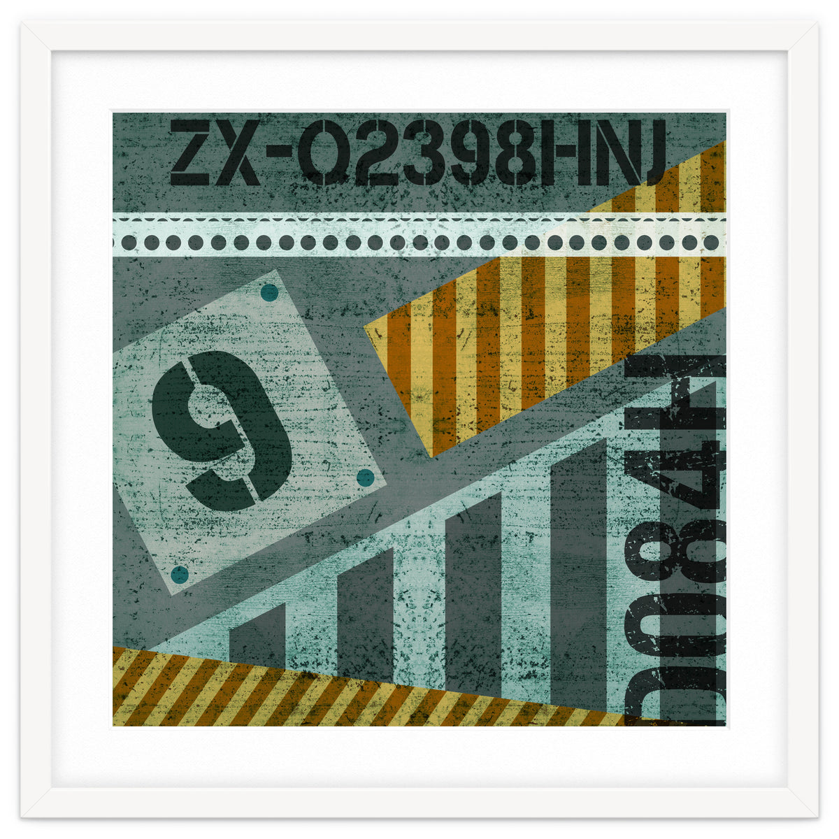 Abstract Industrial Slate And Stripes