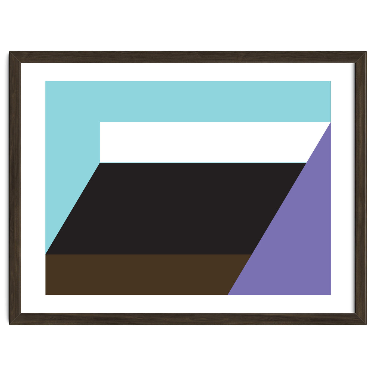 Geometric Shapes No. 34 - purple, blue & black