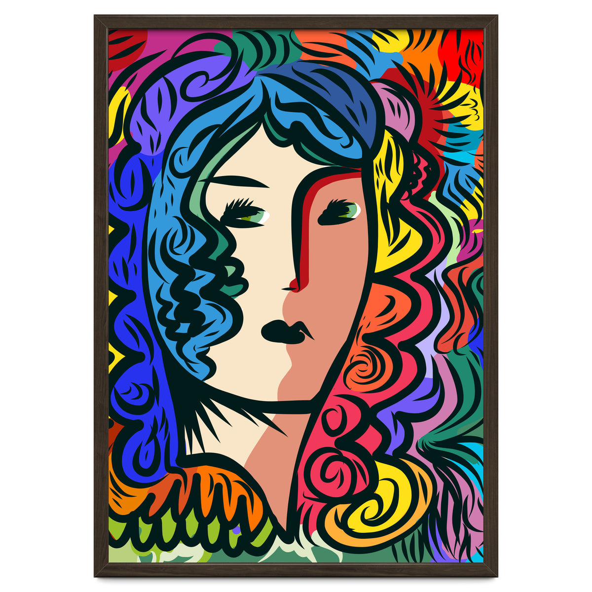 Rainbow Portrait Girl