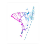 Swallowtail On Grass in Pinquoise (Print Only) thumbnail